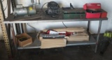 72 in Metal Table with undershelf - needs TLC