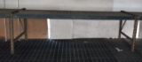 Grey metal pallet rack - 10 ft long