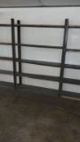 Grey metal shelving unit - 67 im h