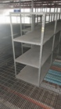 4 tier metal shelf - 55 x 48 x 24 in and 14.5 x 36 x 48 shelf - connected by screw