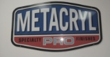 Metacryl Metal sign and  advantage sign