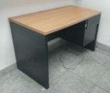 Wooden desk and shelf - no3 contents