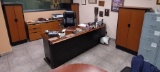 Two Toned 7 Piece office suite with executive chair - no printer