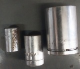 Sockets - various sizes - 2 containers