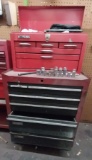 Double Metal Toolbox with contents on casters