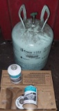 Freon 134a Automotive Refrigerant - 12 oz can and one large bottle - half full or less