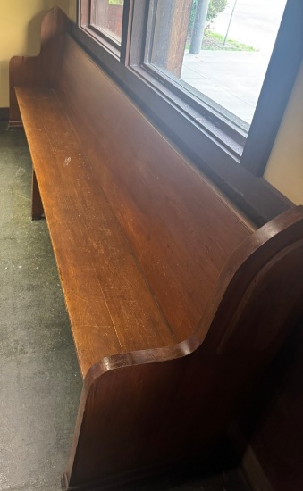 126" Waiting room bench wood