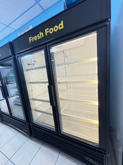 TRUE GDM-49 2 Glass Door Merchandising Cooler / 2 Glass Door Refrigerator