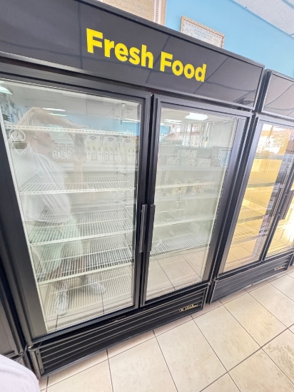 TRUE GDM-49 2 Glass Door Merchandising Cooler / 2 Glass Door Refrigerator