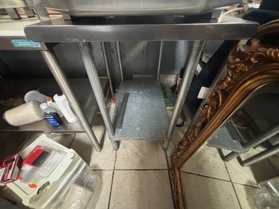 36” by 12” Stainless Steel Work Top Table w/ Under Shelf