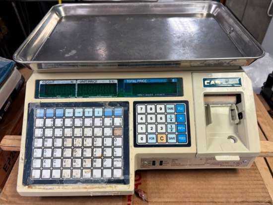 CAS LP-1000 Deli/Bakery Scale w/ Printer 30LB x 0.01LB Deli / Bakery Scale