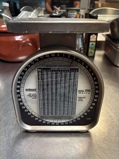 PELOUZE Model Y50 Portion Control Scale 50 Lb x 2 Oz Commercial Scale