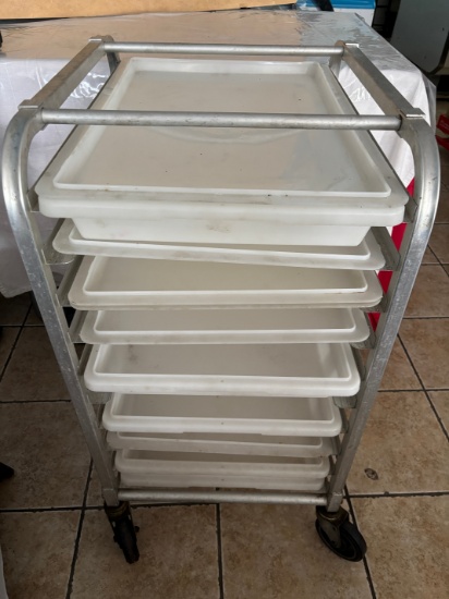 Commercial Half Size Bakers Rack / Sheet Pan Rack w/ Bins - SOLD FOR ONE PRICE ONE MONEY!!