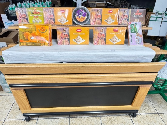 48" Produce Stand W/ Adjustable Shelves / Wood Produce Stand