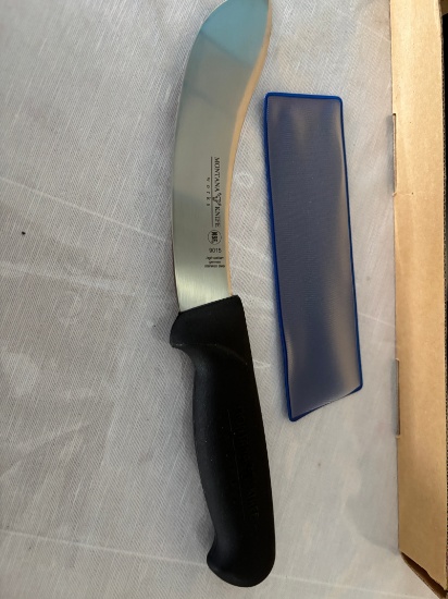MONTANA KNIFE #9015 Butcher Knife w/ 6” Curved Blade