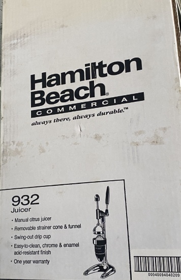 Hamilton Beach commercial manual juicer model 932