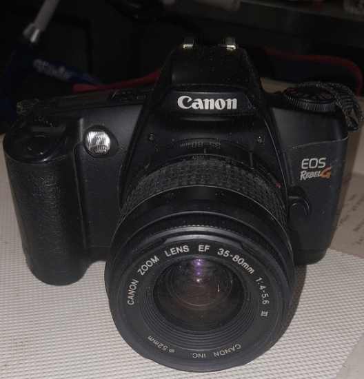 Canon EOS Rebel G 35mm SLR Camera with EF 35-80mm Zoom Lens and Case