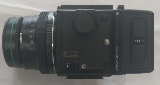 Zenza Bronica ETRS Medium Format Camera with 75mm Lens, 120 Back and Case