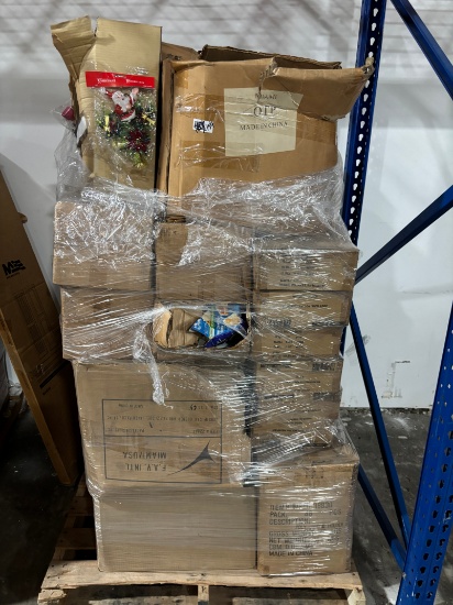 Large Pallet Lot of Christmas Decorations & Supplies / New Cased Lot
