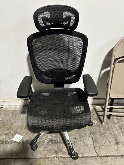 High Back Desk Chair w/ Wheels - Chair W/ 5 Star Base - Rolling Chair