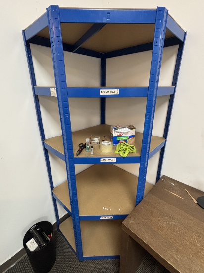 5 Shelf Corner Rack / Corner Shelving Unit W/ 5 Shelves