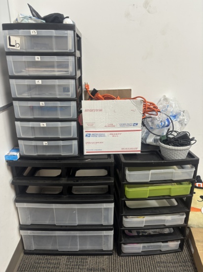 RubberMade Storage Cabinets / Files W/ Draw & Contents - Office Draw