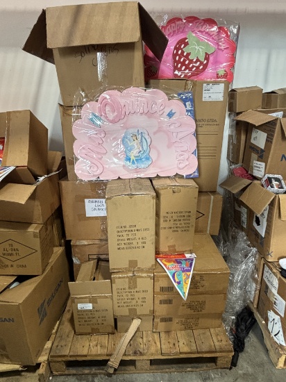 Pallet of Brand New Party Supplies / Party Signs & More