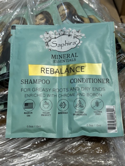 SAPHIRA REBALACE Shampoo & Conditioner Packs - 300 in Case