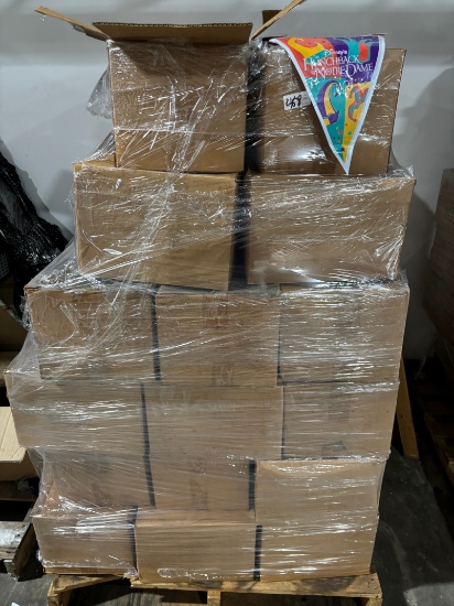 Large Pallet Lot of Party Supplies - Nunchback of Notre Dame Flags