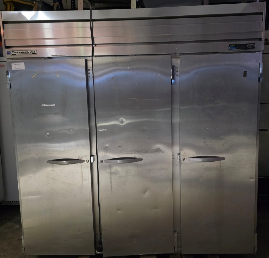 Beverage-Air PF74-5AS three-door self-contained reach-in commercial freezer