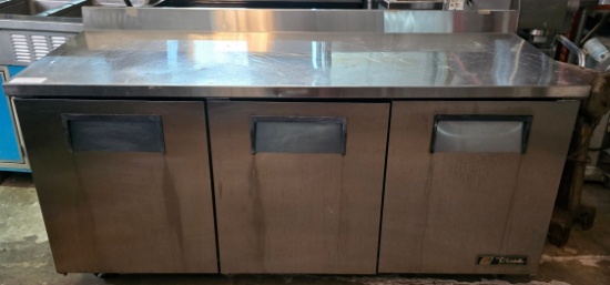 True TWT-72 72" Three Section Worktop Refrigerator