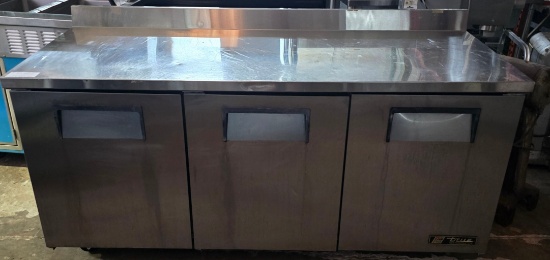 True TWT-72 72" Three Section Worktop Refrigerator
