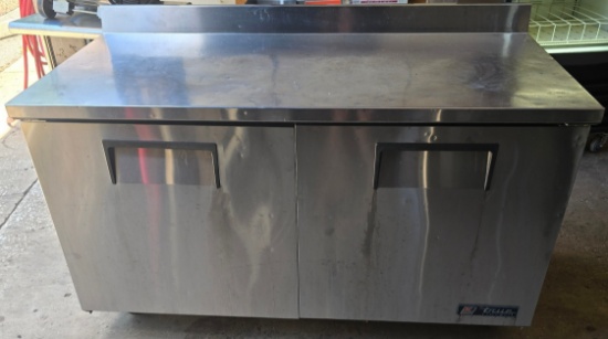 True Two Door Work Top Refrigerator