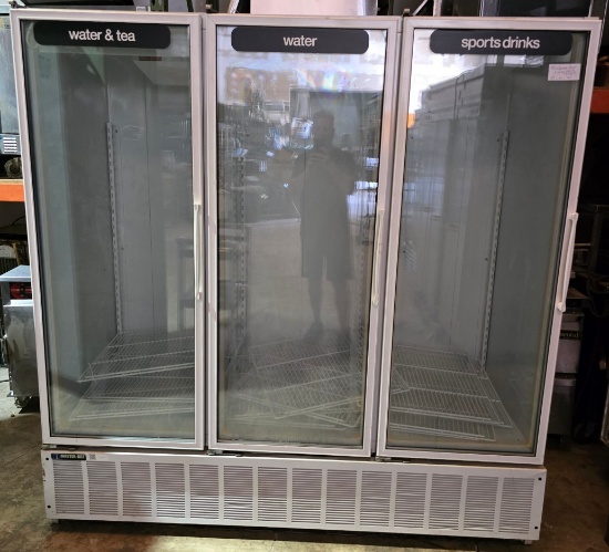 Master-Bilt BMG-74 70.2 cu. ft. three-door glass refrigerated merchandiser