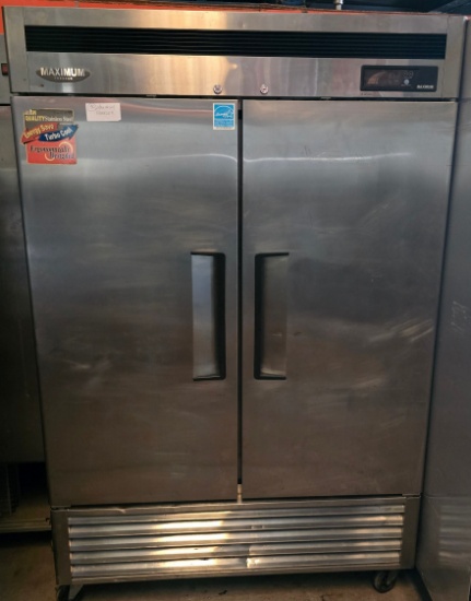 Turbo Air MSF-49NM 49 cu. ft. two-section solid door reach-in freezer