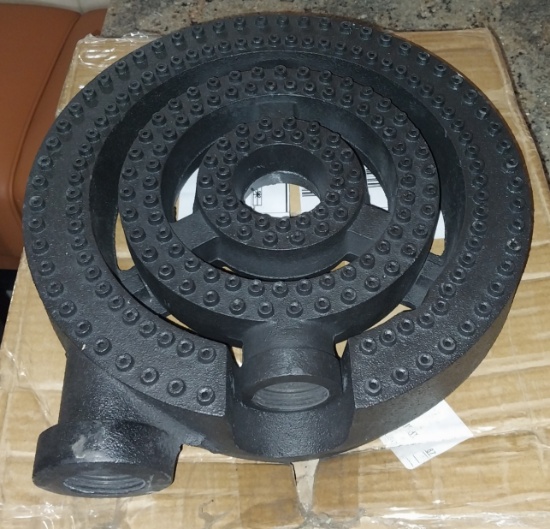 New 3 ring cast iron burner for stock pot range