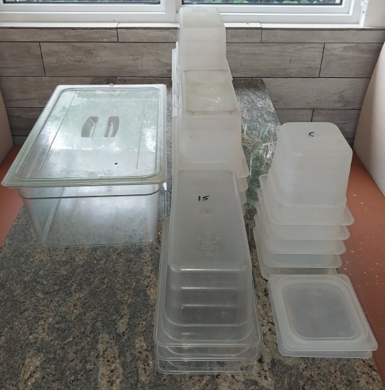 Cambro platic inserts - various sizes - some have lids