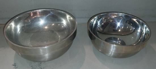 Stainless steel serving bowls - 2 styles