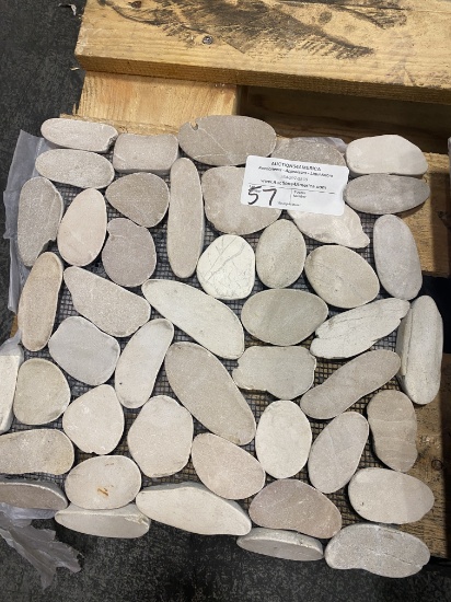 MIX WHITE/BEIGE XL MAT 12 x 12 pebble China