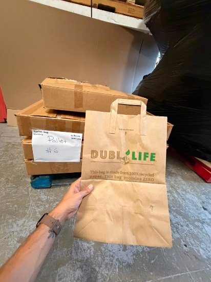 DUBL LIFE 100% Recycled Paper Grocery Bags - Bulk Lot