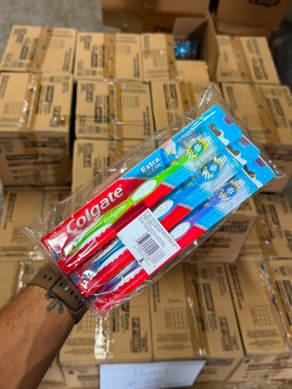 Colgate Extra Clean Toothbrushes - 3 Count Packs