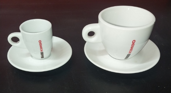 Kaleidos for Kimbo Coffee and Teacups with saucers
