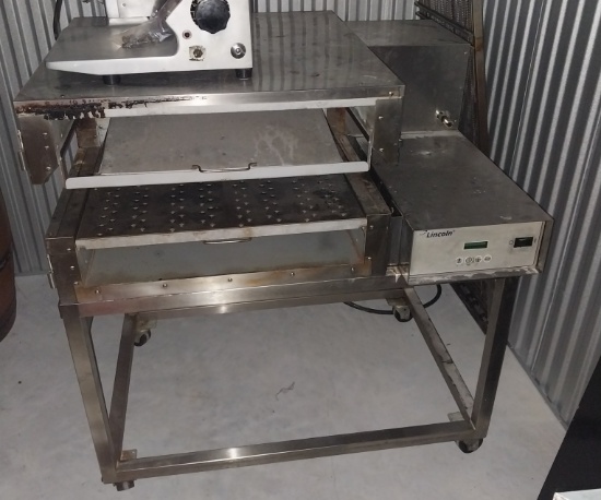 Lincoln Conveyor Pizza Oven - Door currently off but can be reattached