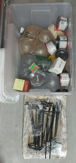 Miscellaneous lot - wall hangers and Sterno cans