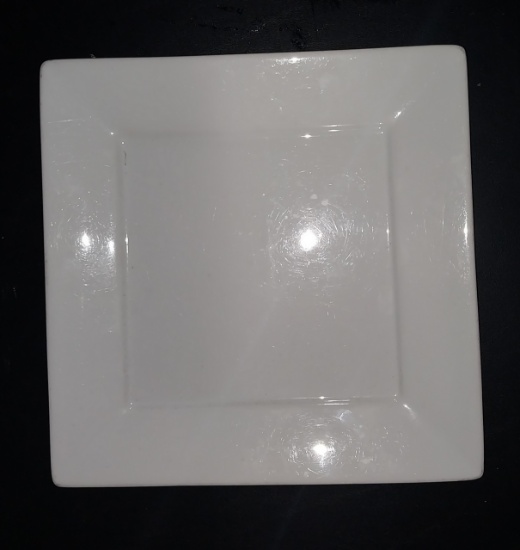 10 1/2" by 10 1/2" Porceilin dishes in Everyday White