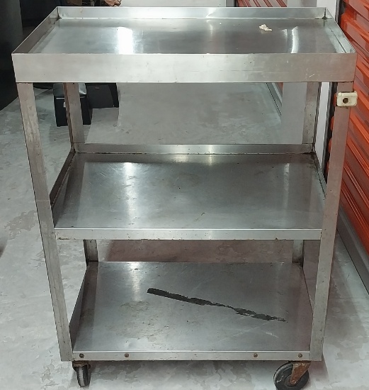 Metal cart on caster wheels - 24in long