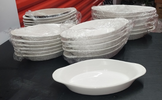 Iti Wro-15 White Ceramic Au Gratin Baking Dishes