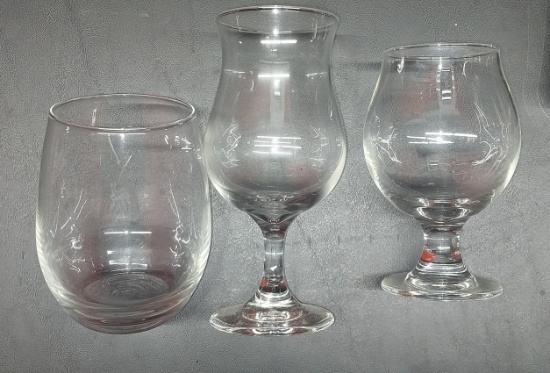 Various glasswear - 3 shelves