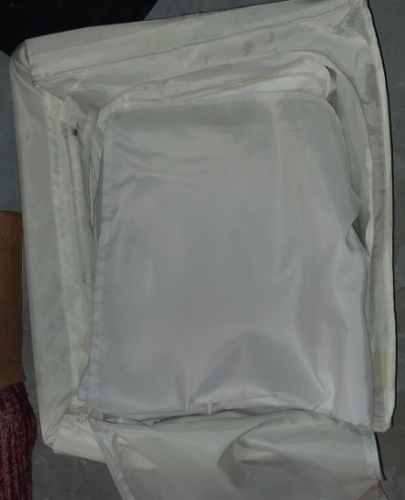White round table cloth approx 112in