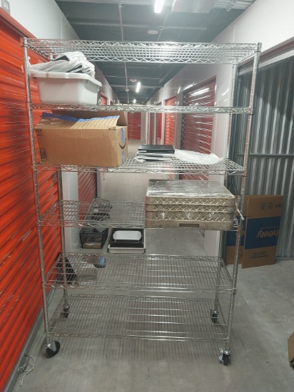Five Tier Metro rack on casters